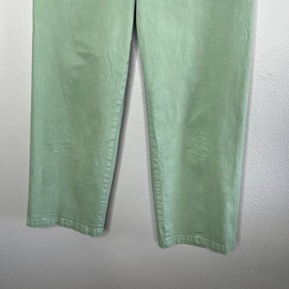 Madewell Emmett Wide-Leg Crop Cotton Pants Size 29 Sage Green - Picture 5 of 12